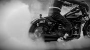 Large Motorcycle doing a Burnout