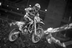 Motocross Rider and Bike in mid air